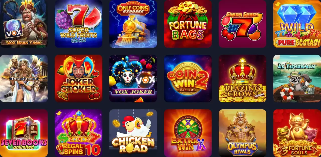 Gry w Vox Casino: sloty, live i formaty na krótką sesję